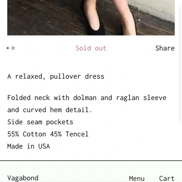 BLACK CRANE • folded neck dress - Picture 7 of 16